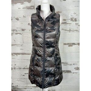 Fillmore Packable 80% Down Puffer Vest Camo Gray/Black Sz S NWOT